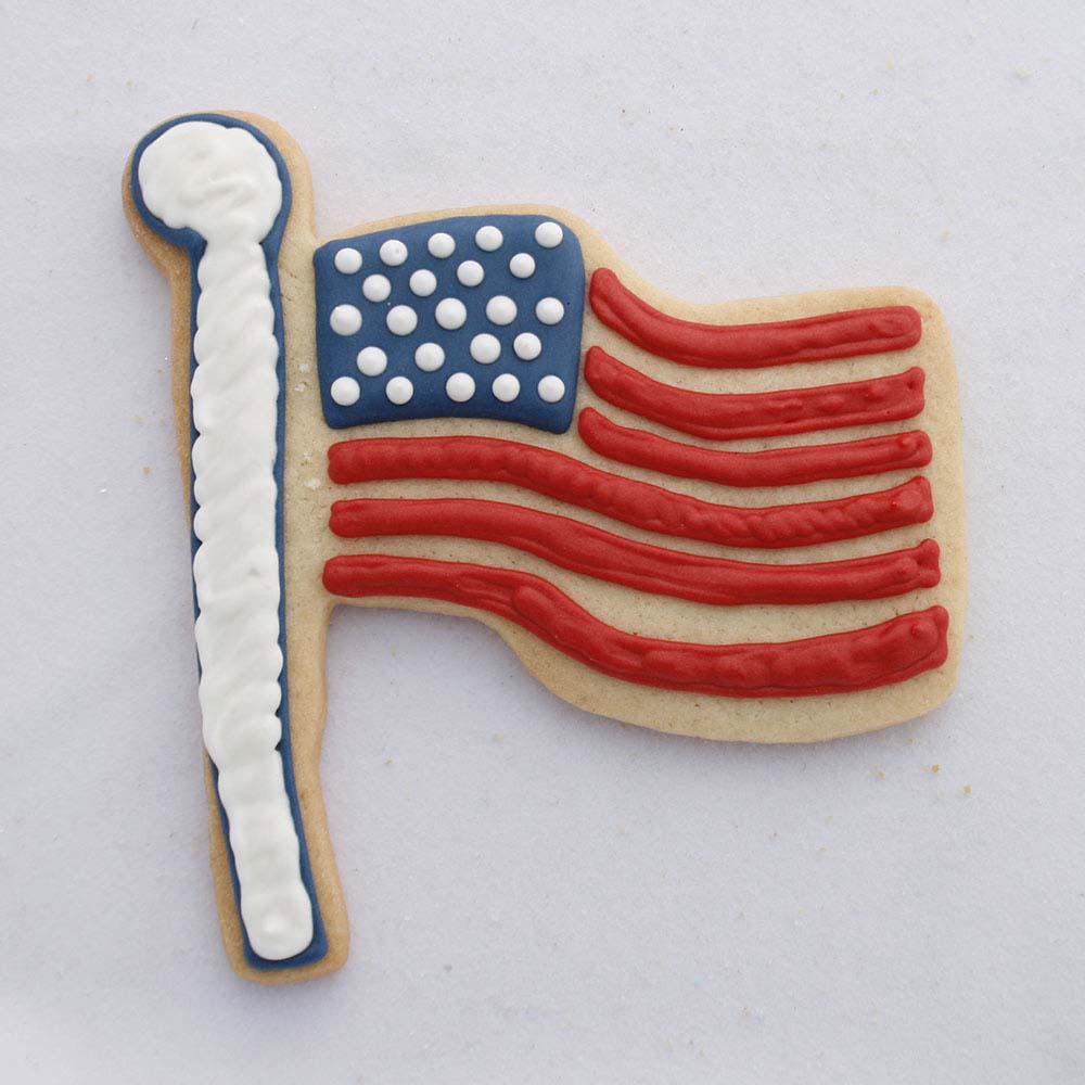 Ann Clark American Flag Cookie Cutter, 4-3/8"