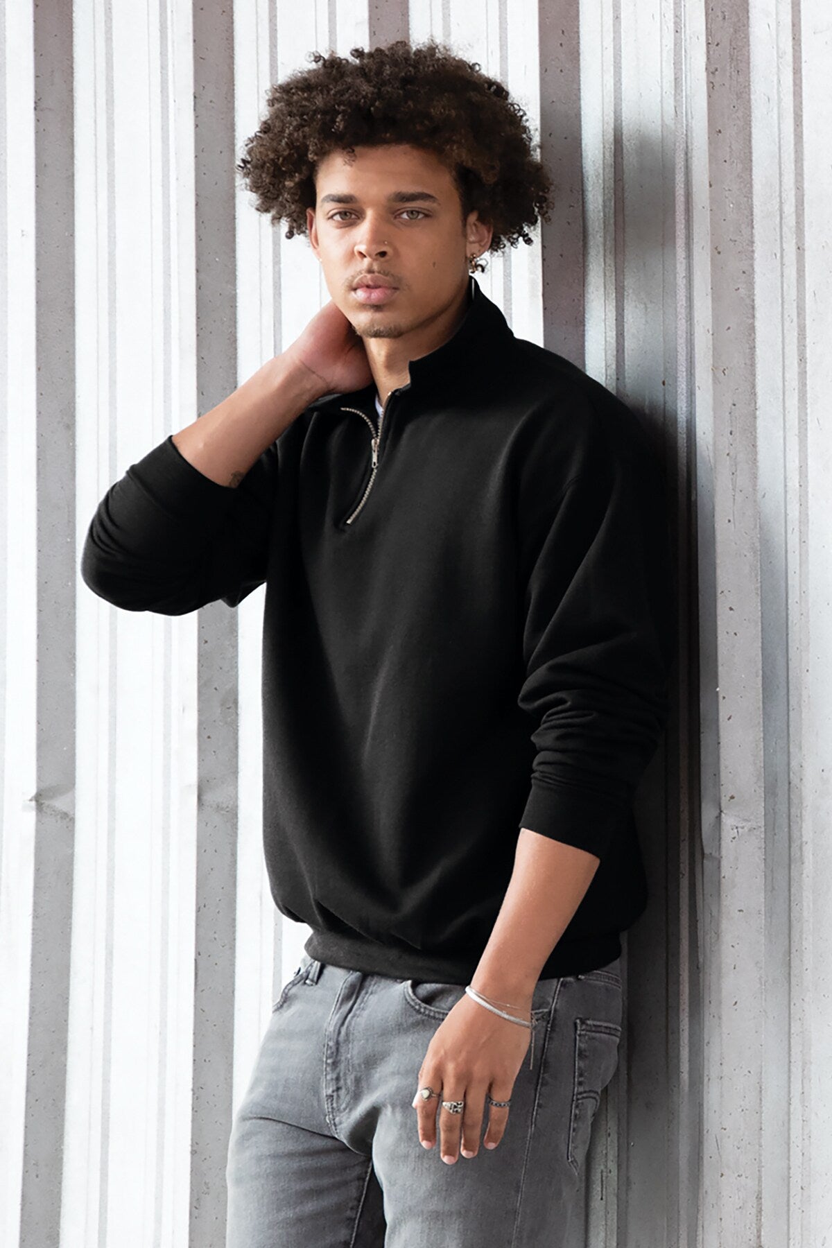 JERZEES® NuBlend 1/4-Zip Cadet Collar Sweatshirt