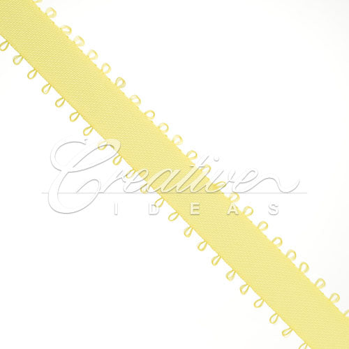 3/8" Double Face Picot Ribbon - 50 Yards (Canary)