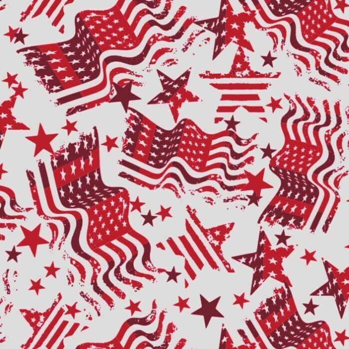 Printed Spandex USA Flag Activewear Fabric