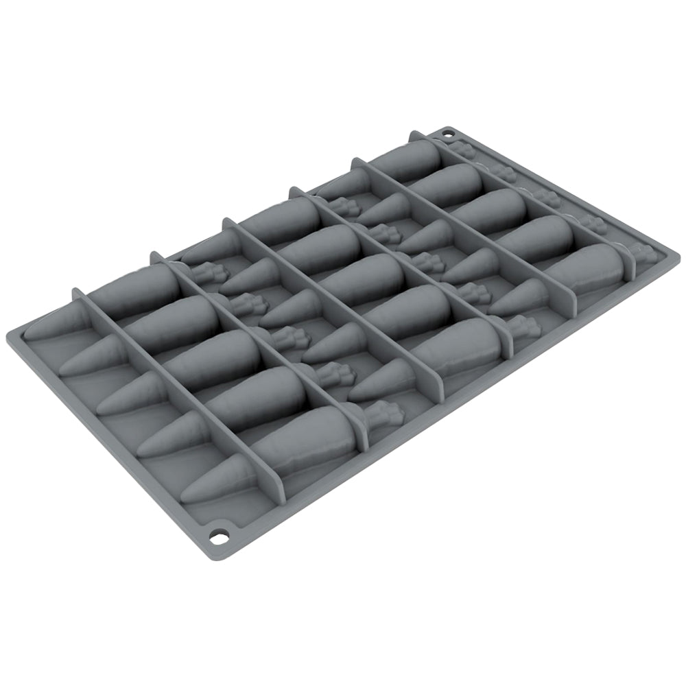 Pavoni GG046S Silicone Carrot Mold, 15 Cavities