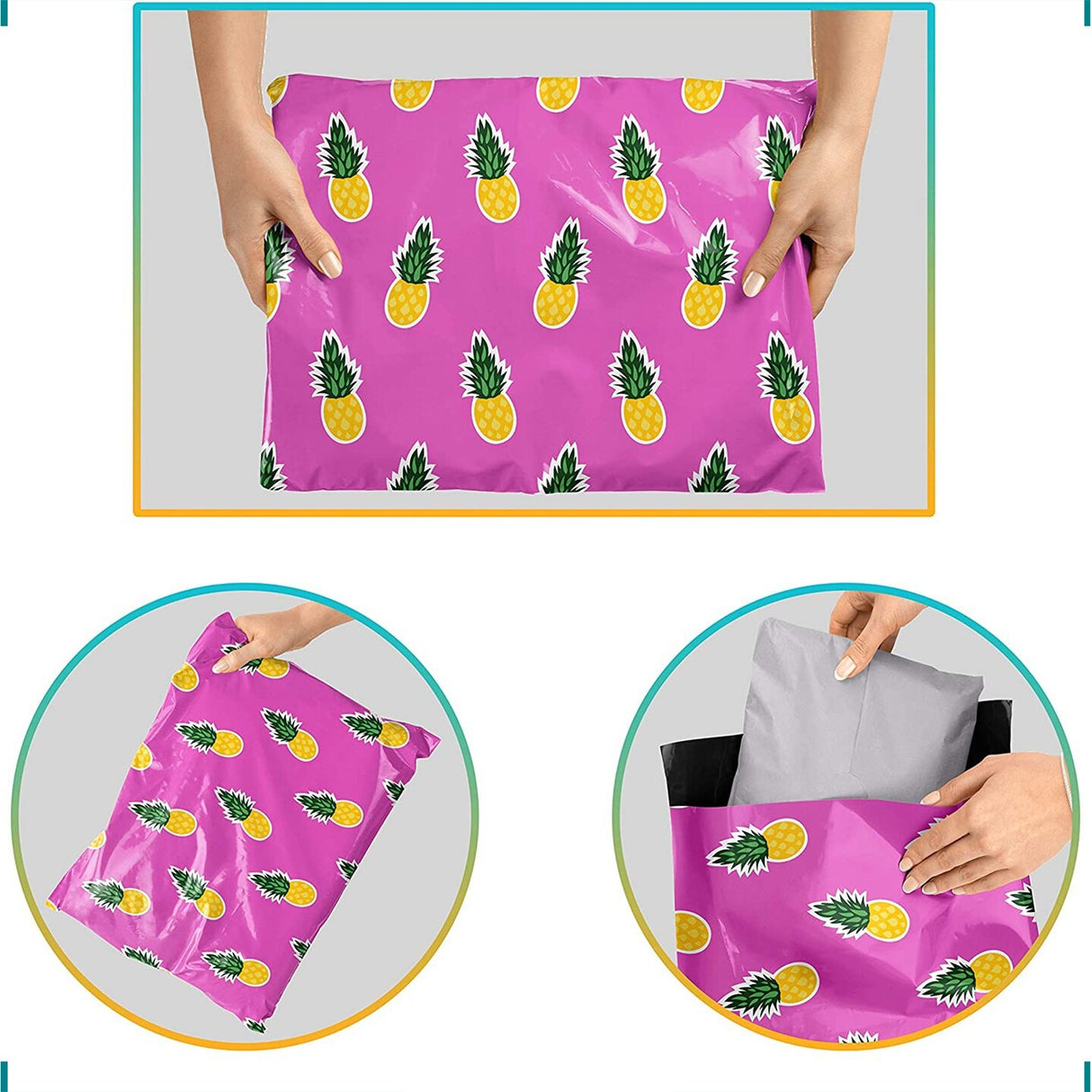 Design Poly Mailer Envelopes 10" x 13" Glossy Multi Pack & Design