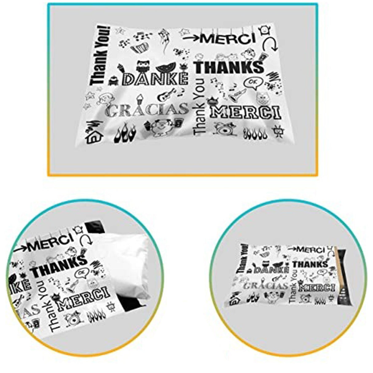 Glossy Design Poly Mailer Envelopes 10" x 13" Multi design, Weight 0.25 to 1 Ib
