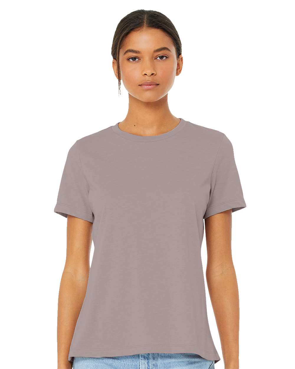 BELLA + CANVAS® Women's Relaxed Fit Heather CVC Crewneck Tee