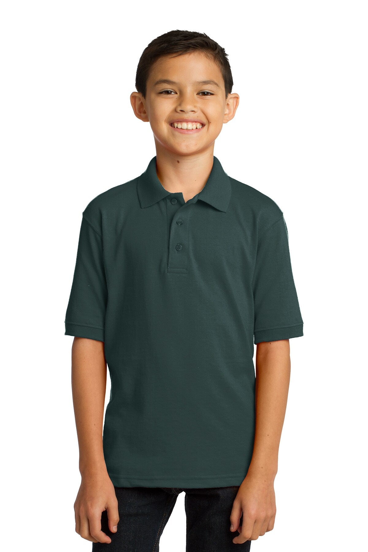 Youth Core Blend Jersey Knit Polo T-Shirt | RADYAN®