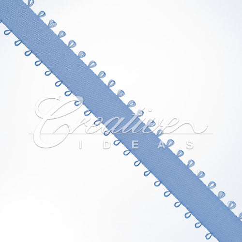 3/8" Double Face Picot Ribbon - 50 Yards (French Blue)