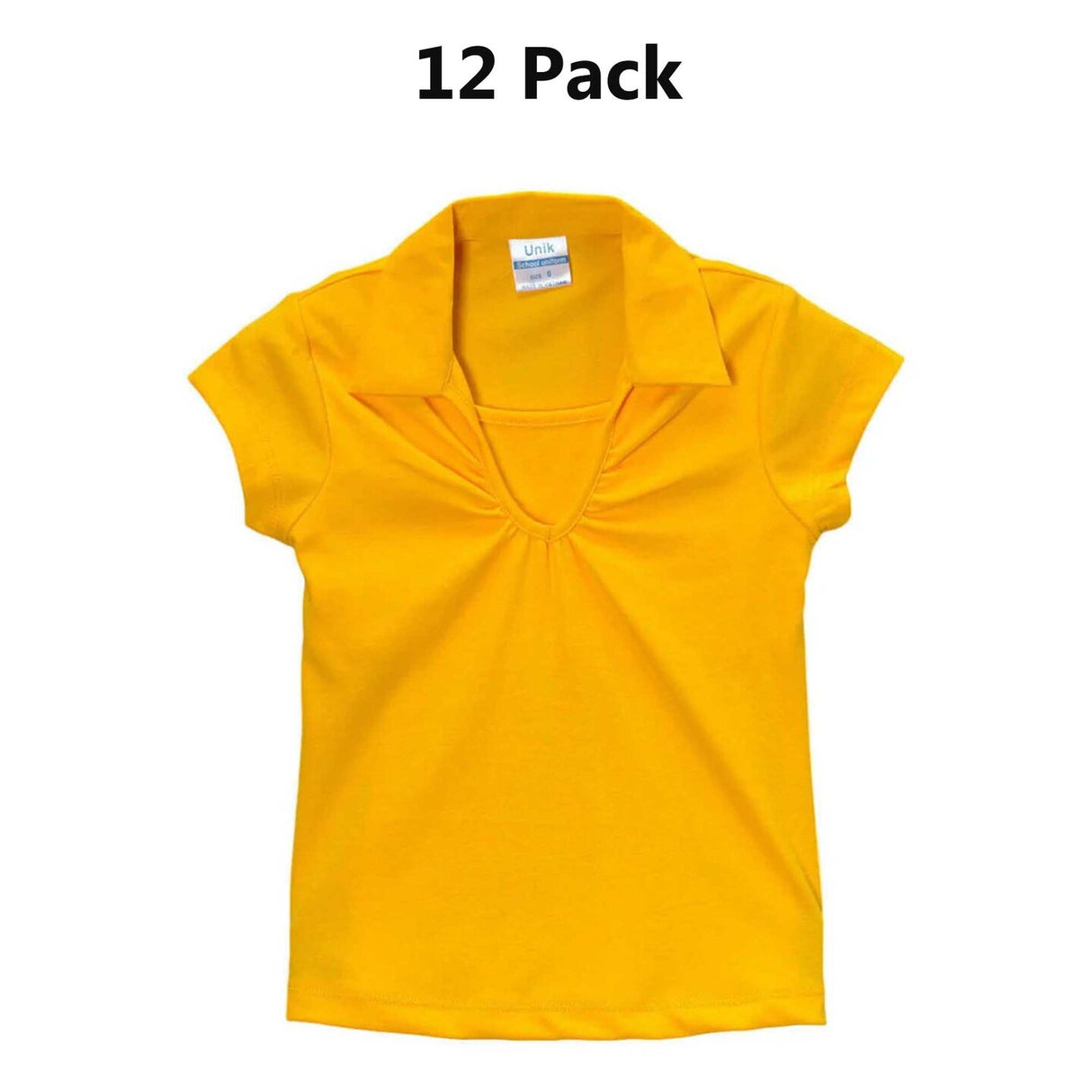 Girl's Uniform V Neck Collar Shirt