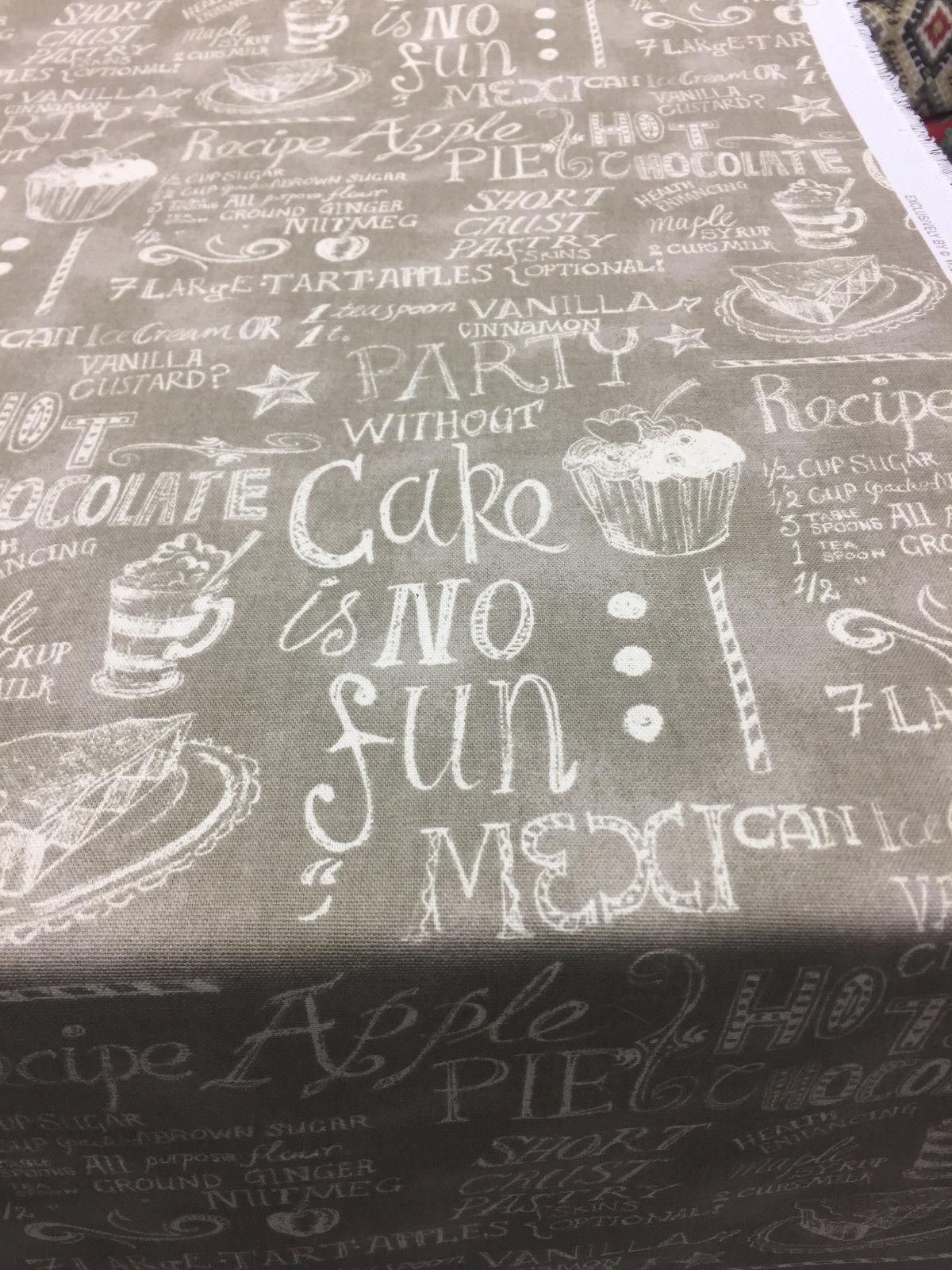 Easy As Pie Almond Waverly Cotton Fabric - Script Print, Almond, 54" Width (1 Yard)