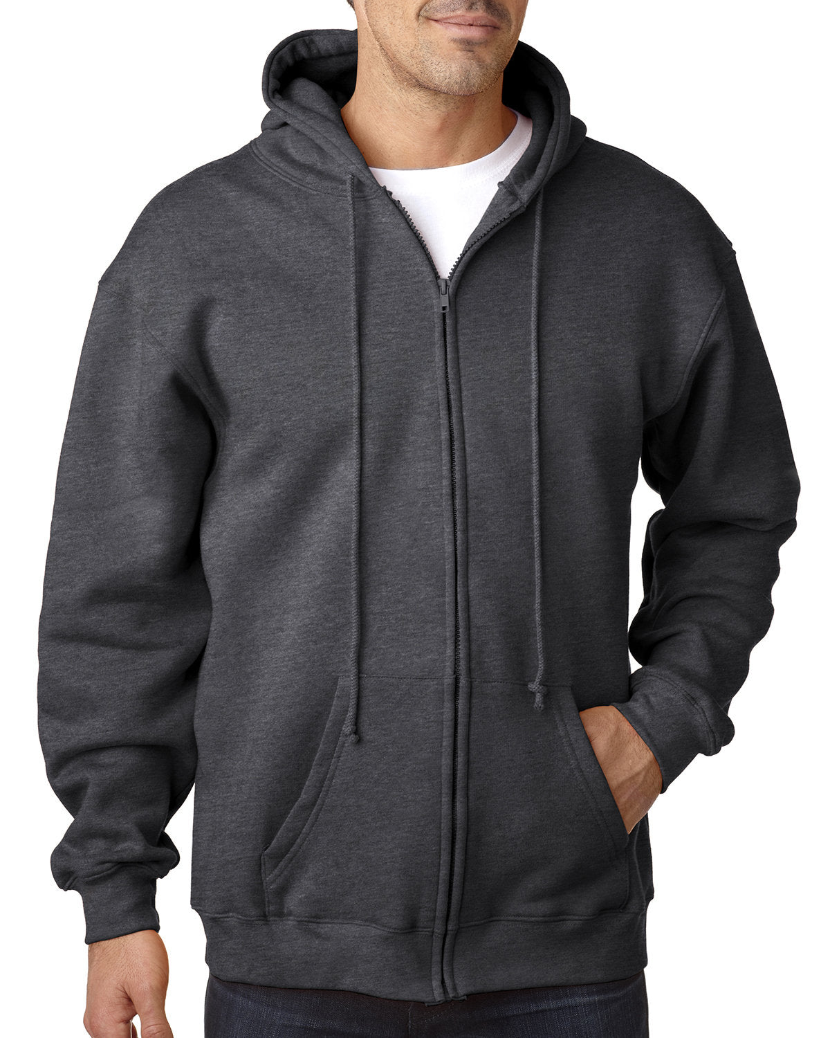 Bayside® Adult USA Made Full-Zip Heavyweight Hooded Sweatshirt