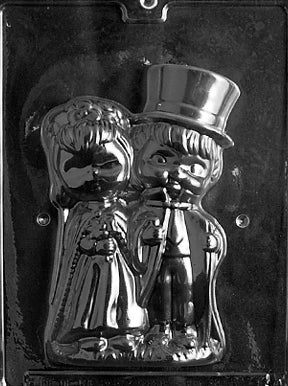 3D Medium Bride & Groom Chocolate Mold - Front - LPW041A