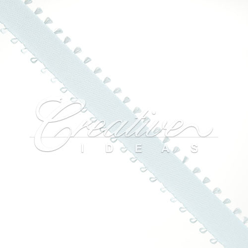 3/8" Double Face Picot Ribbon - 50 Yards (Light Blue)