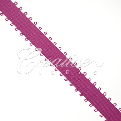 3/8" Double Face Picot Ribbon - 50 Yards (Rosy Mauve)