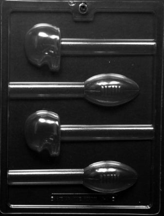 Football & Helmet Pretzel Pops Chocolate Mold - LPS111