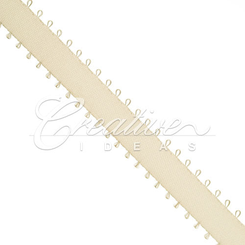 3/8" Double Face Picot Ribbon - 50 Yards (Toffee)