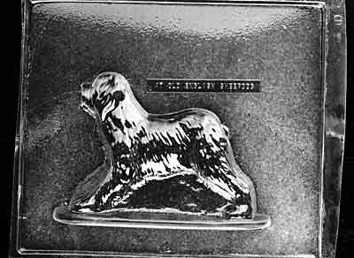 3D Large Old English Sheepdog Chocolate Mold - Side A