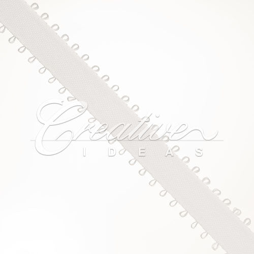 3/8" Double Face Picot Ribbon - 50 Yards (White)