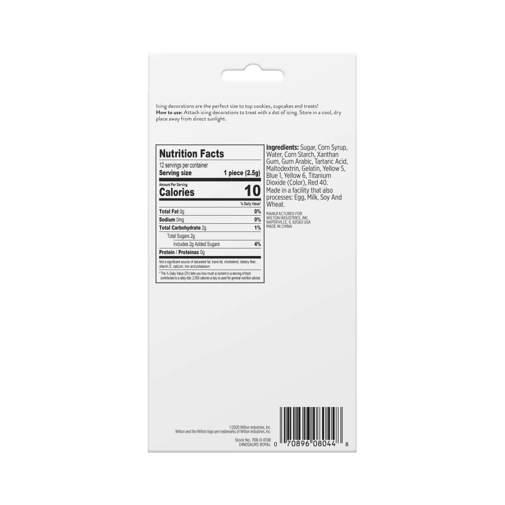 Wilton Dinosaurs Royal Icing Decorations, Pack of 12