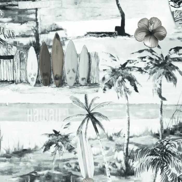 Printed Spandex Surfers Beach Tropical