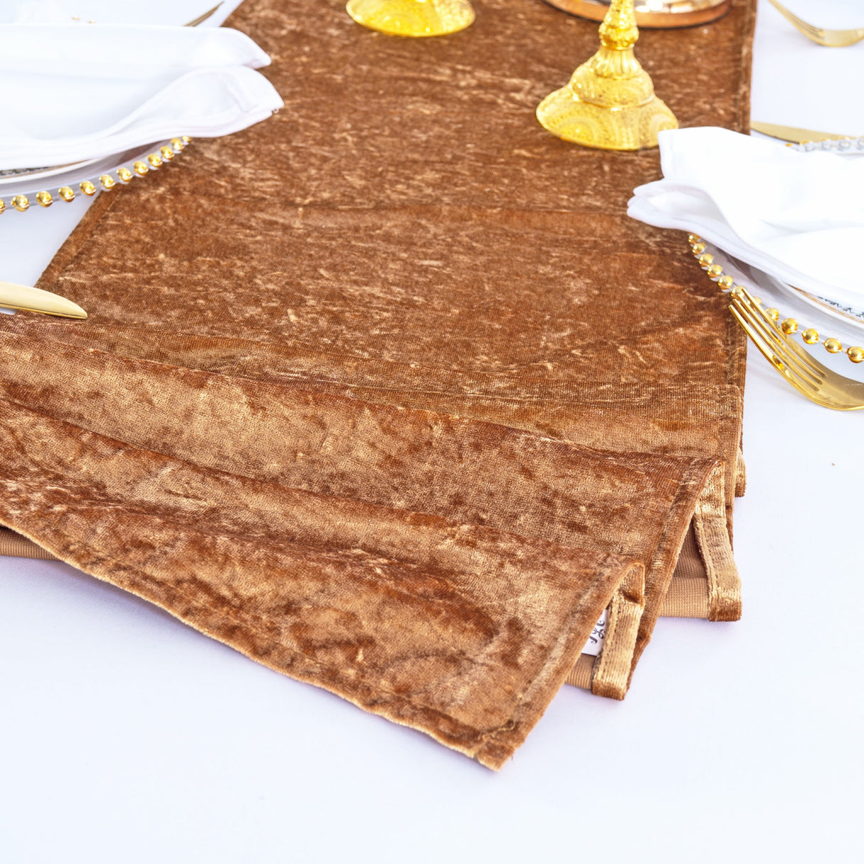 Velvet Table Runner 13x108 Copper