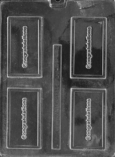 Congratulations Card Chocolate Mold - LPBC002