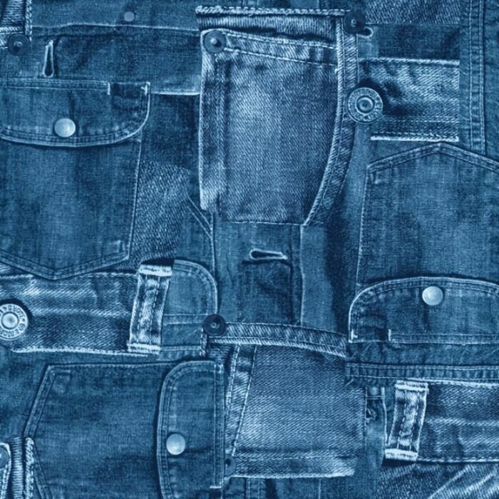 Printed Spandex Denim Look Stretch Fabric