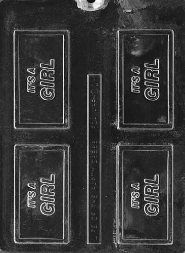 It's A Girl Card Chocolate Mold - LPBC018