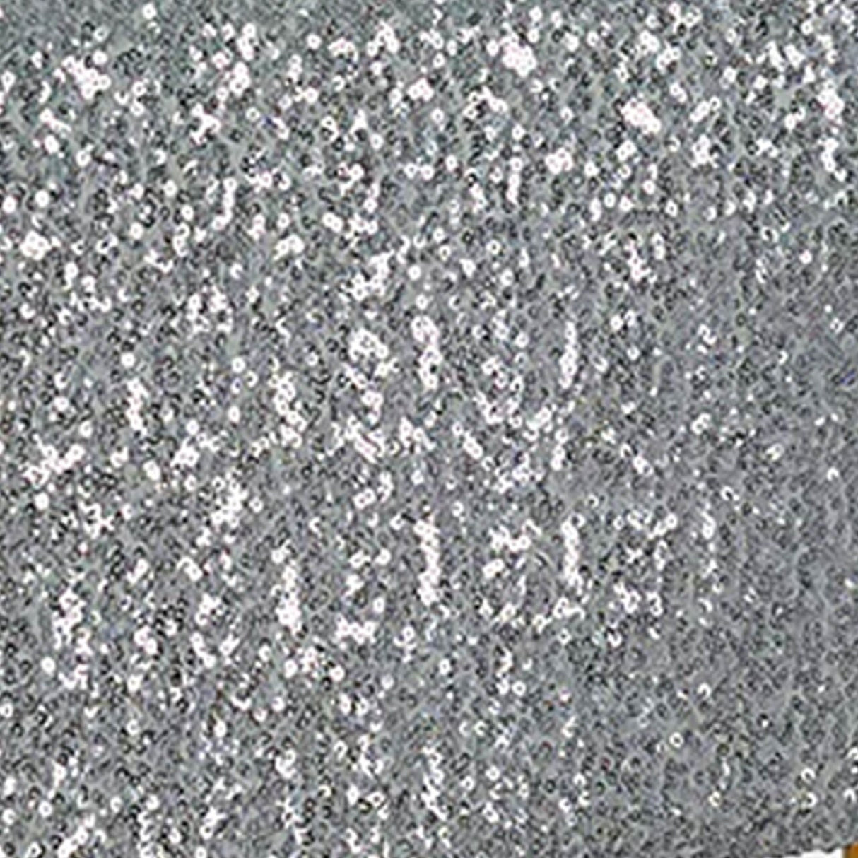 1 Piece Silver Sequin Spandex Chair Cap 13.5 inch by 10 inch Banquet Cover