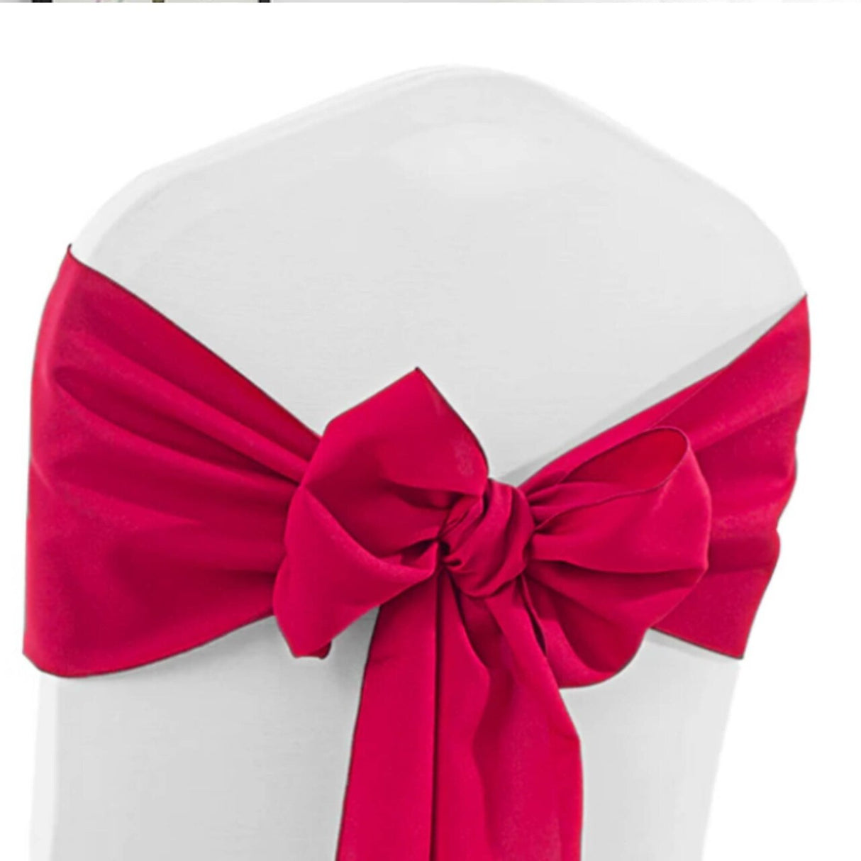 10 Pieces Apple Red Elegant Polyester Chair Sashes 8"x108" for Weddings & Events