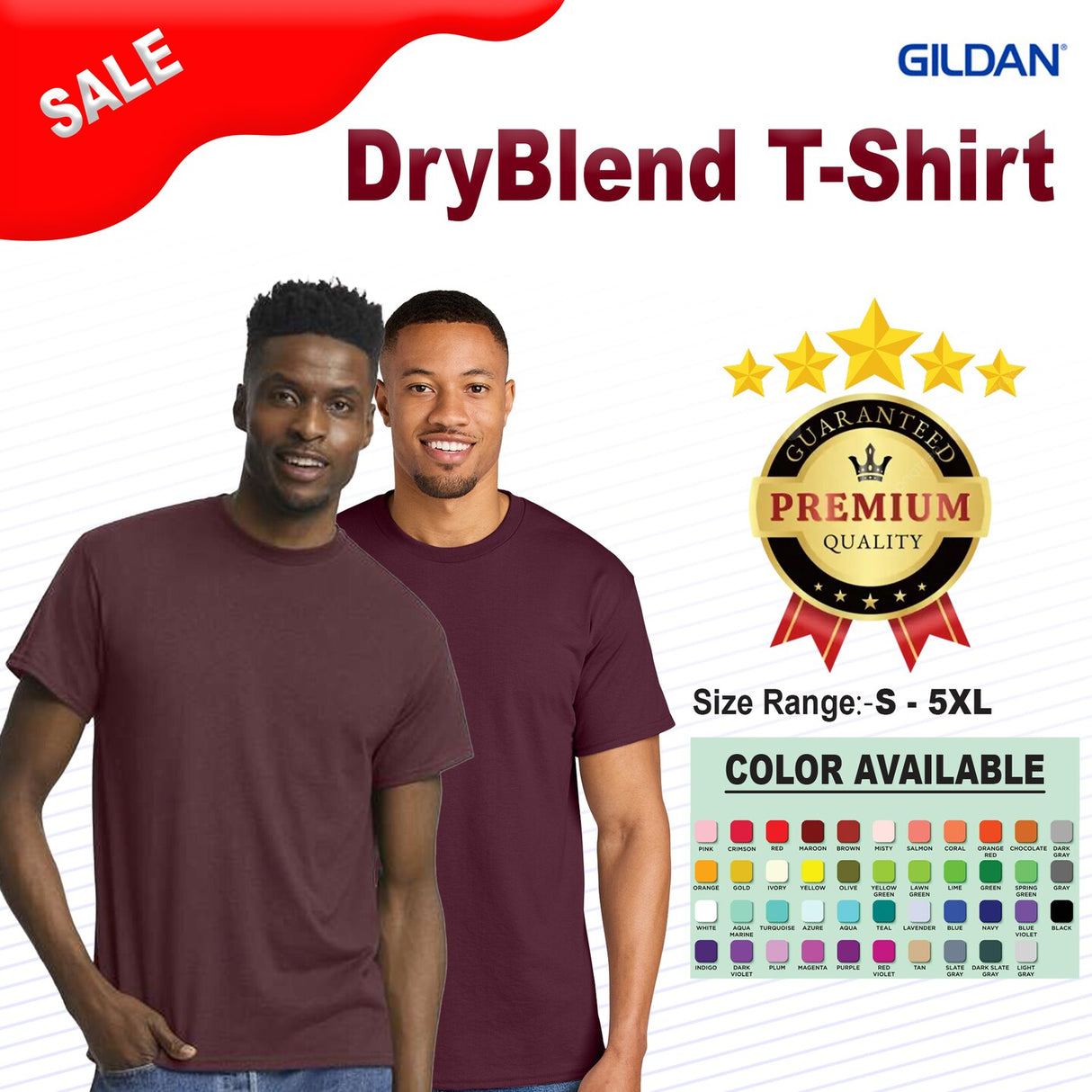 Gildan® DryBlend Crewneck Short Sleeve T-Shirt