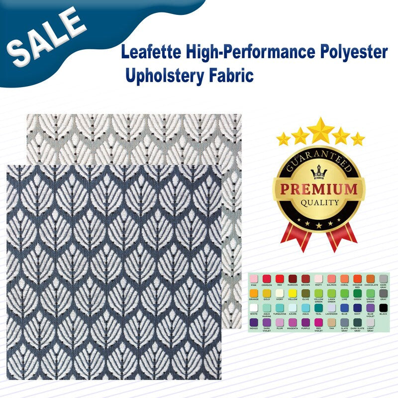 1 Yard Leafette High-Performance Polyester Upholstery Fabric 100% polyester