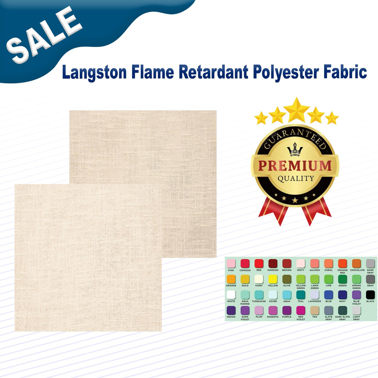 1 Yard Langston Flame Retardant Polyester Fabric