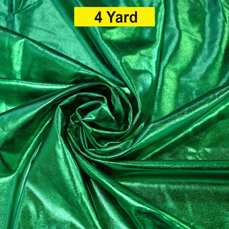 Metallic Foil Spandex Lame Stretch Fabric for Apparel and Costumes