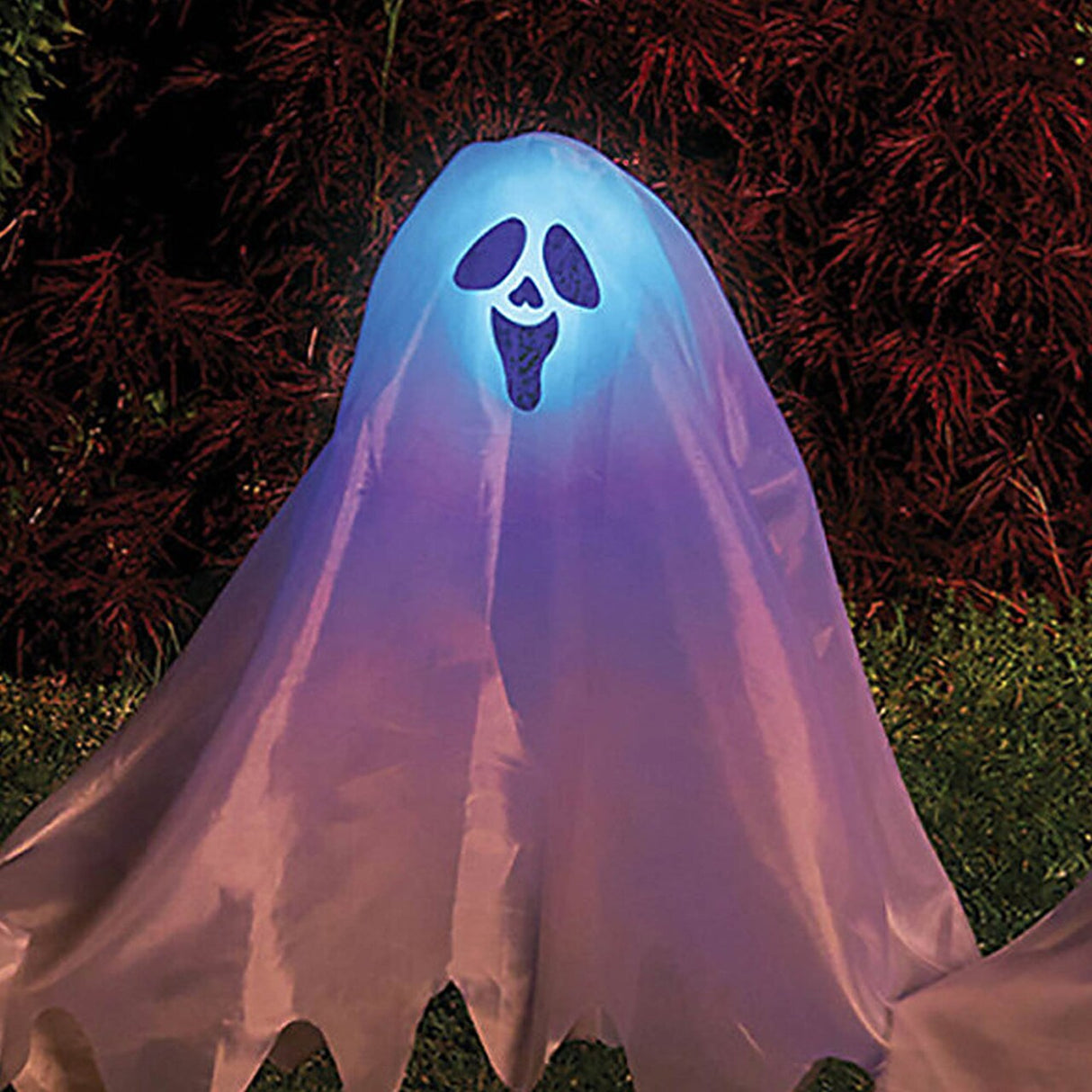 20 Inch Color Changing Ghosts On Posts Family Friendly Halloween Decoration