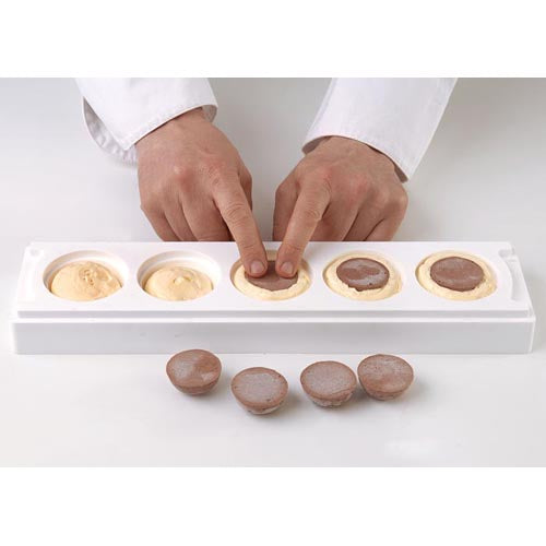 Silikomart Silicone Sphere Mold, Transparent Top with 5 Cavities, Each with Hole Size: Each Cavity 48mm