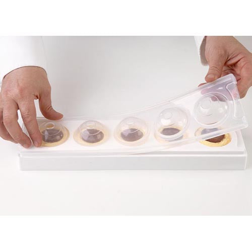 Silikomart Silicone Sphere Mold, Transparent Top with 5 Cavities, Each with Hole Size: Each Cavity 48mm