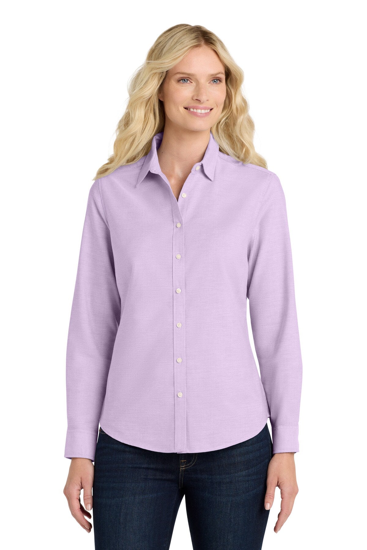 Port Authority® Women's SuperPro Oxford Shirt Wrinkle Resistant Stain Release Professional Top