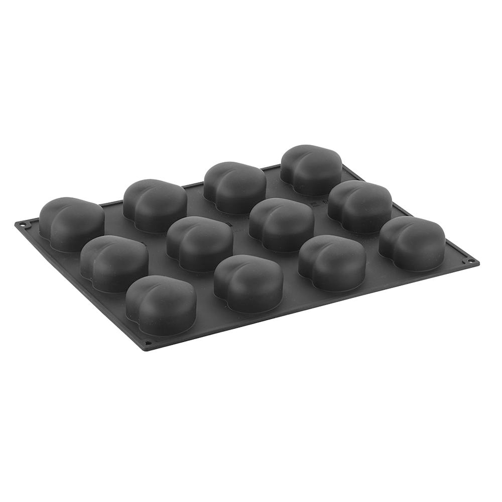 Pavoni Pavoflex Silicone Mold PASSION, 71mm x 66mm x 38mm H, 12 cavities