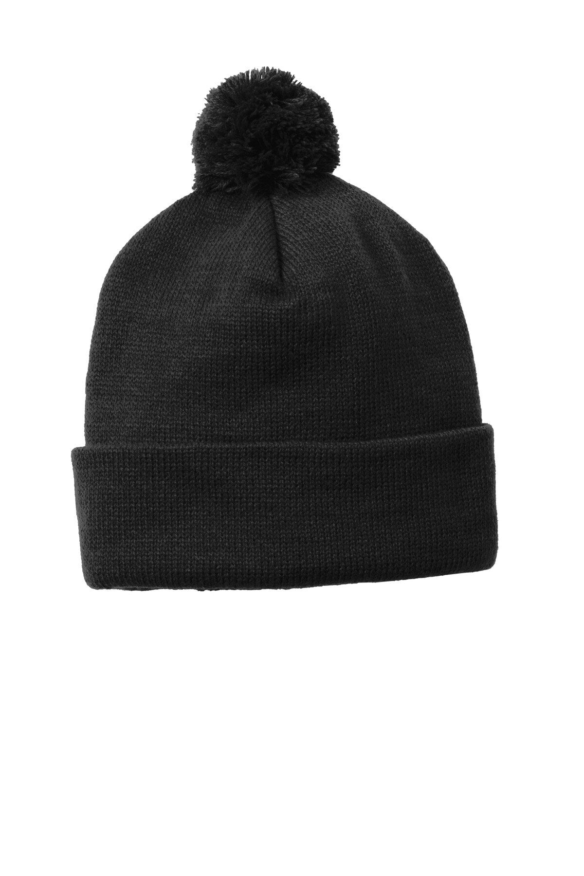 Sport-Tek ® Solid Pom Pom Beanie