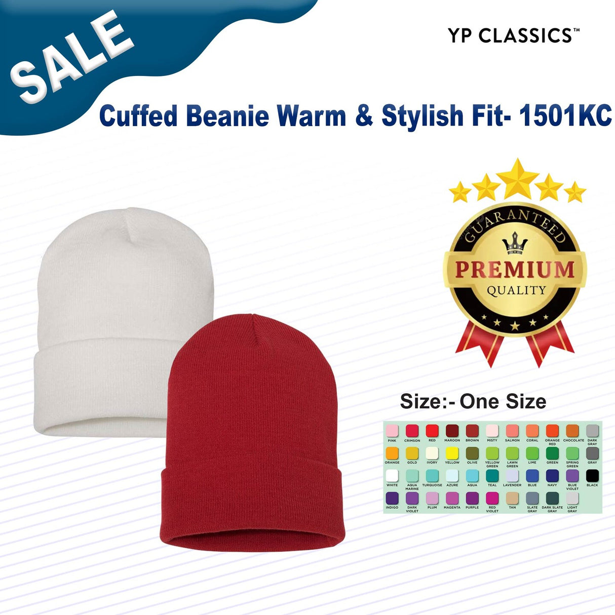 YP Classics® Cuffed Beanie Warm & Stylish Fit