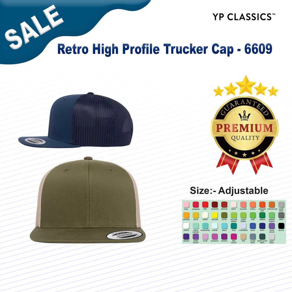 YP Classics® Retro High Profile Trucker Cap