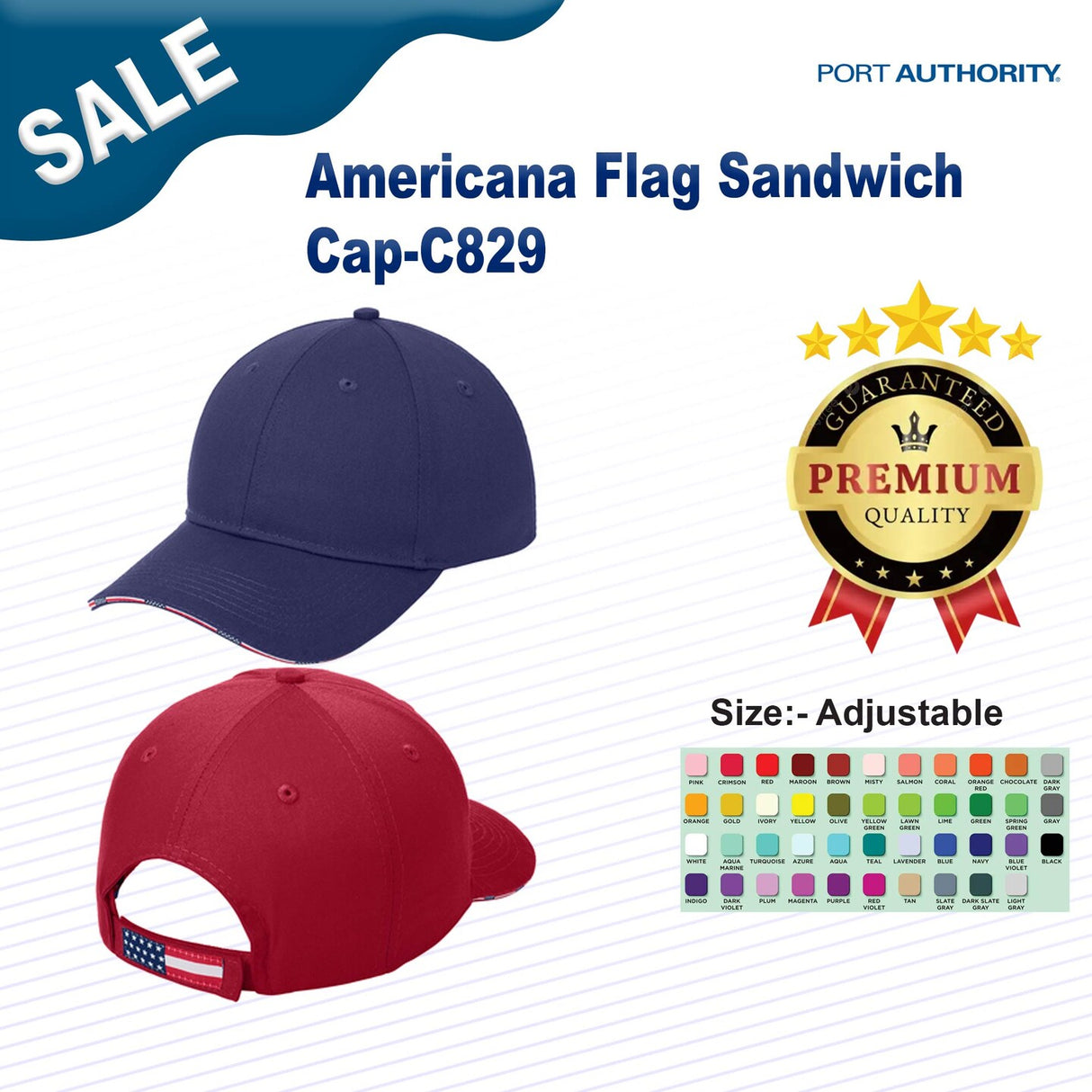 Port Authority® Americana Flag Sandwich Cap