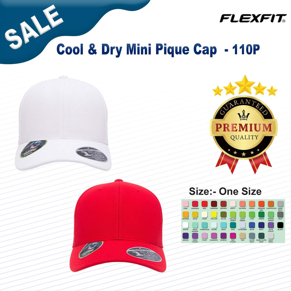 Flexfit® Cool & Dry Mini Pique Cap