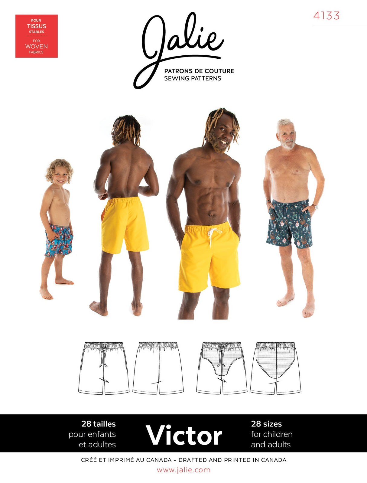 Swim Shorts Sewing Pattern by Jalie