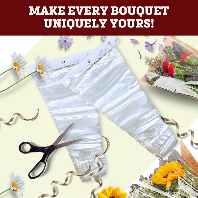 Medium Sealed Bottom Bouquet Sleeves