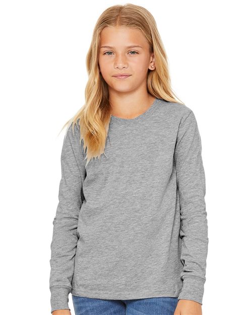 BELLA + CANVAS® Youth Jersey Long Sleeve T-shirt
