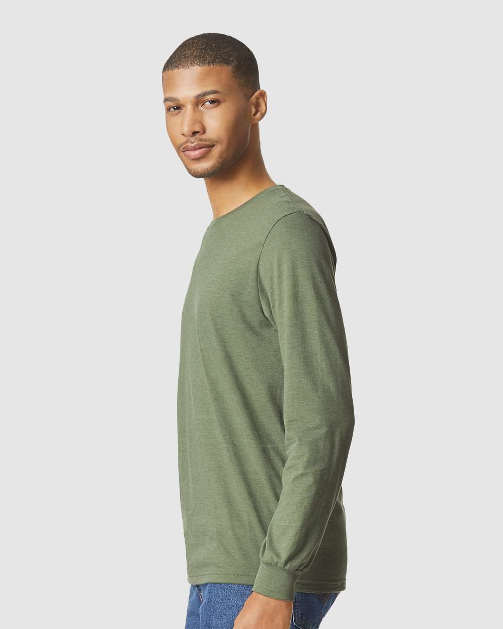 Gildan® Softstyle CVC Crewneck Long Sleeve T-Shirt