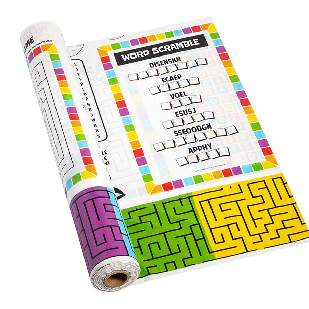 40" x 100 ft. Board Game VBS Activity Plastic Tablecloth Roll
