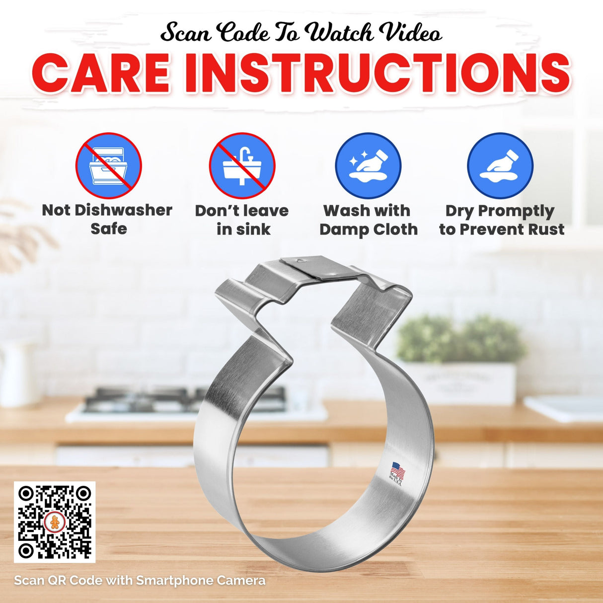 Diamond Ring Cookie Cutter 3 in B1713