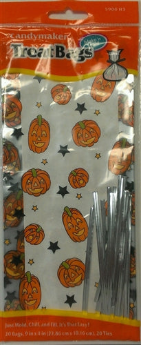 Large Pumpkin Treat Bag - 20 Pack