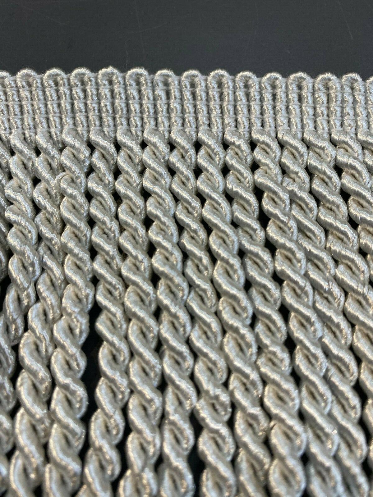Bullion Fringe Bullion Fringe - Silver, 6" Width (1 Yard)